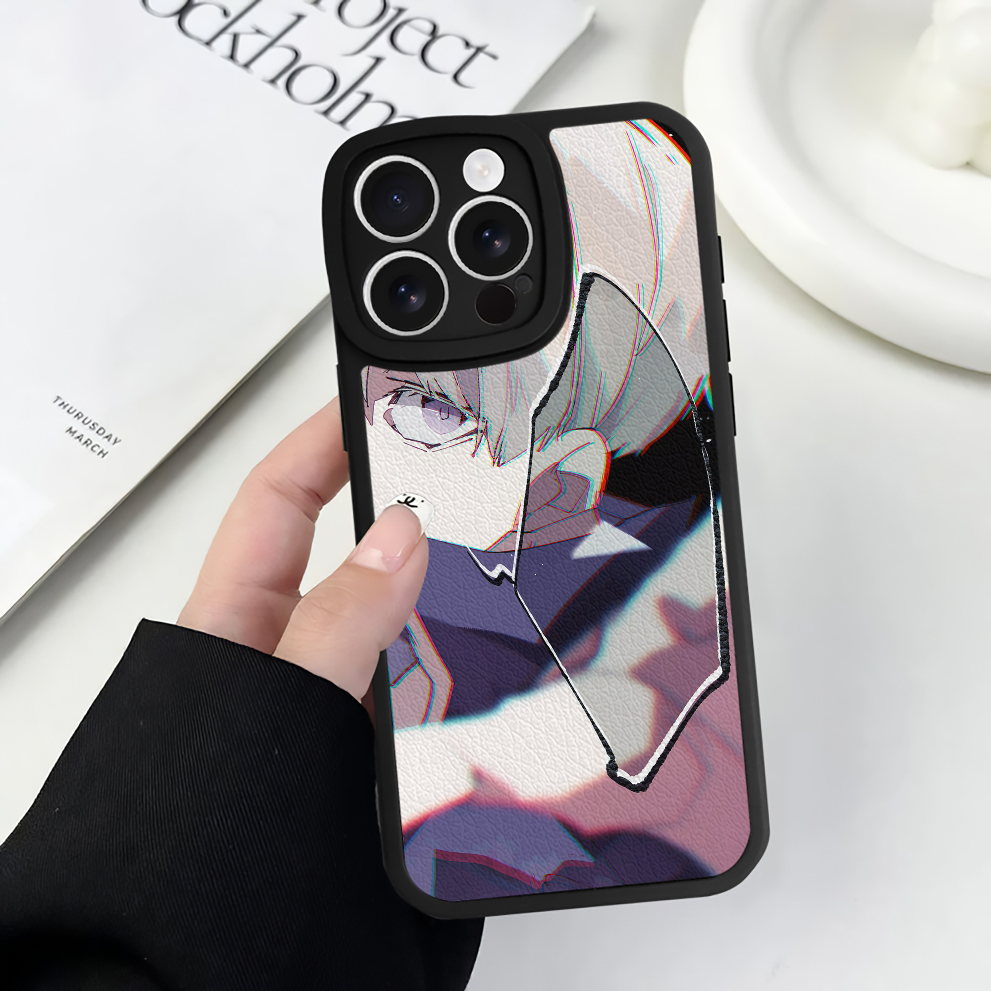 （画像用） 呪術廻戦 Jujutsu Kaisen 【iPhone 16シリーズ対応】シリコンスマホケース（レザー調） 材質：シリコン